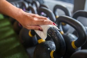 Gym equipment cleaning